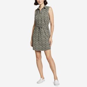 Departure Sleeveless Shirt Dress - Print